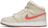 Jordan 1 Mid Utility Fleece Pearl White (GS)
